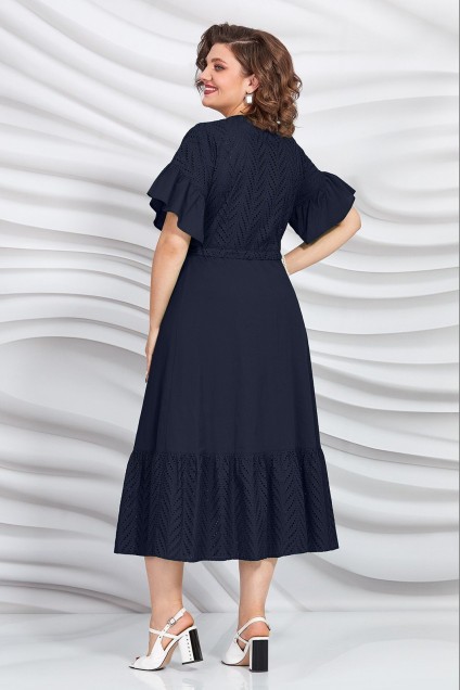 Платье 5421-3 темно-синий Mira Fashion