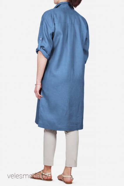 Рубашка 589-2 стальной синий Mirolia