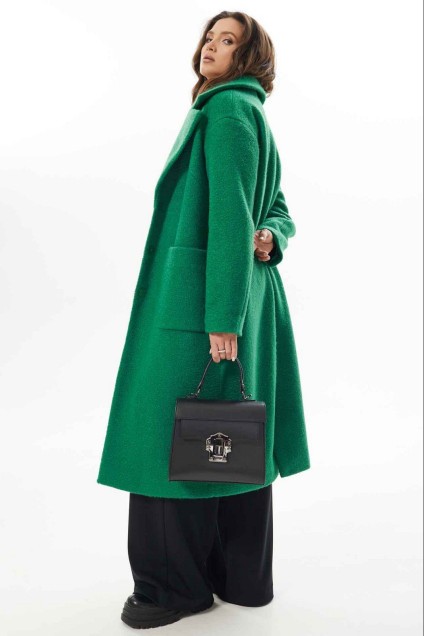 Пальто 854-1 зеленый MisLana