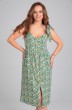 Платье 2130 зеленый + цветы Michel Chic