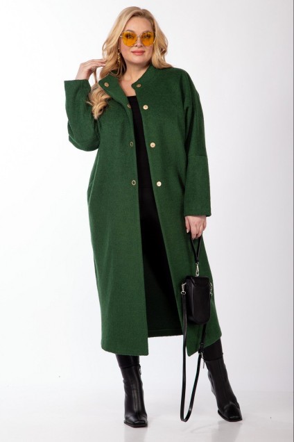 Пальто 358 зеленый Michel Chic