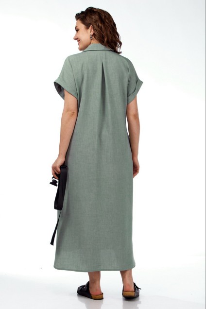 Платье 993-1 оливковый Michel Chic