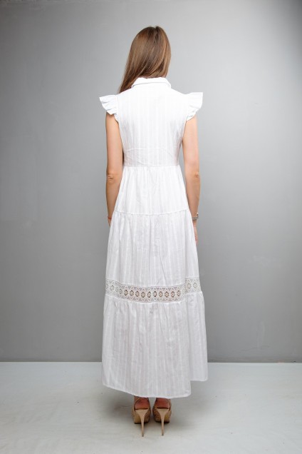 Платье 1047 белый Mita Fashion