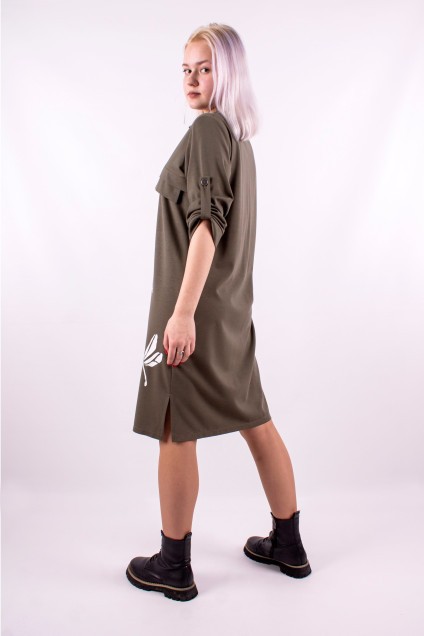 Платье 1092 коричневый Mita Fashion