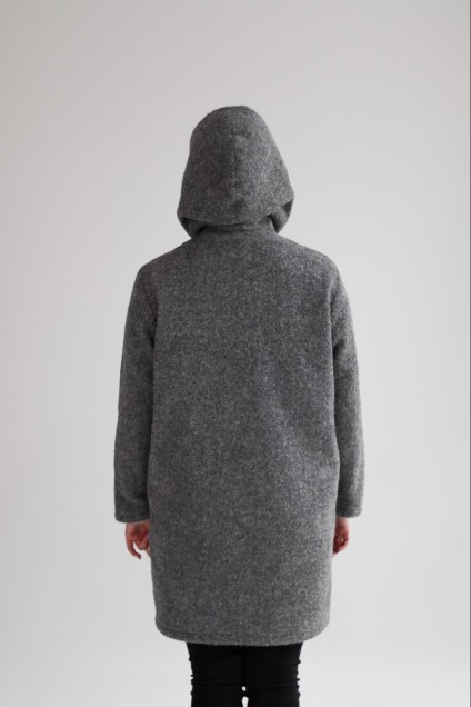 *Пальто 1159 темно-серый Mita Fashion