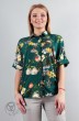 Блузка 920 зеленый+цветы Mita Fashion