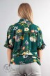 Блузка 920 зеленый+цветы Mita Fashion