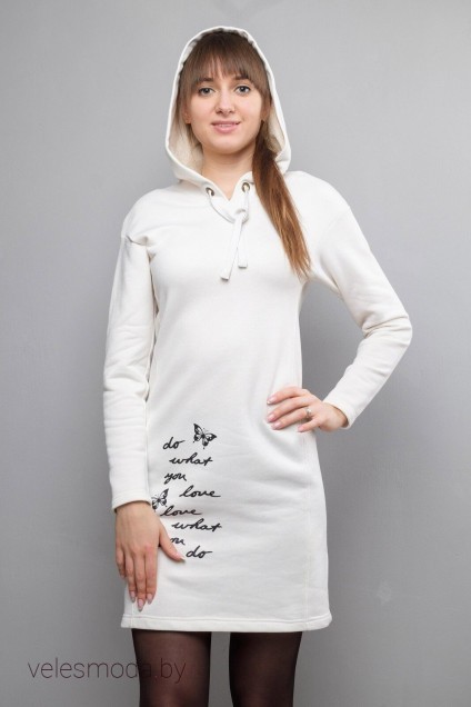 Платье 1011 белый Mita Fashion