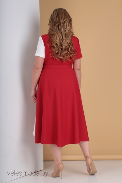 Платье 2196 красный Moda-Versal