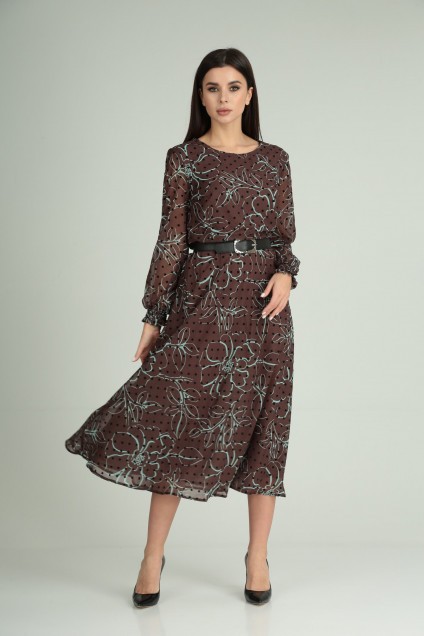 Платье 2360 коричневый Moda-Versal