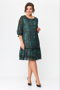Платье 2369 черно-зеленый Moda-Versal
