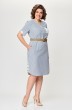 Платье 2393 бело-голубой Moda-Versal