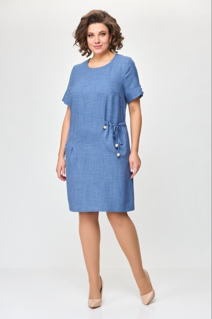 Платье 2469 голубой Moda-Versal