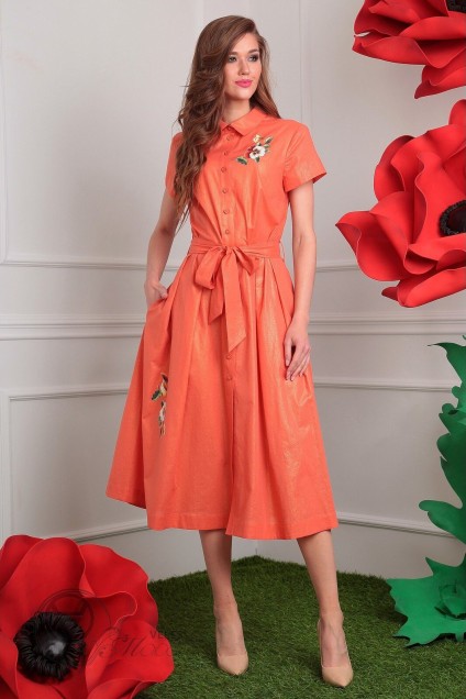 Платье 2333 оранж Мода-Юрс
