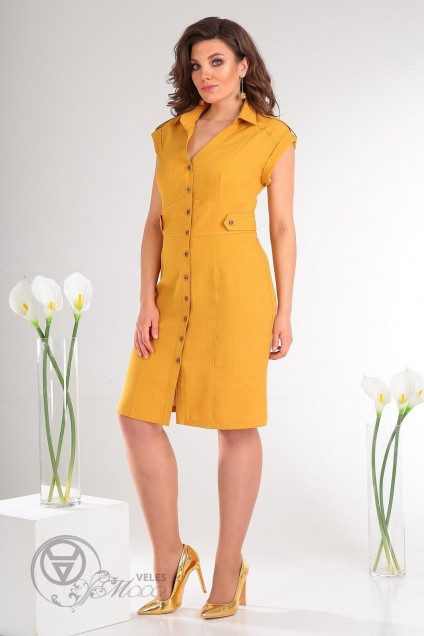 Платье 2346 желтый Мода-Юрс