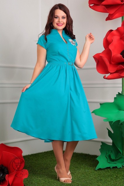 Платье 2394 голубой Мода-Юрс