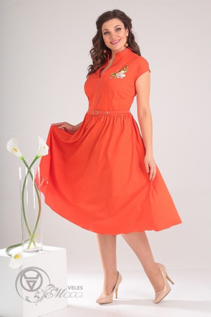 Платье 2394 оранж Мода-Юрс