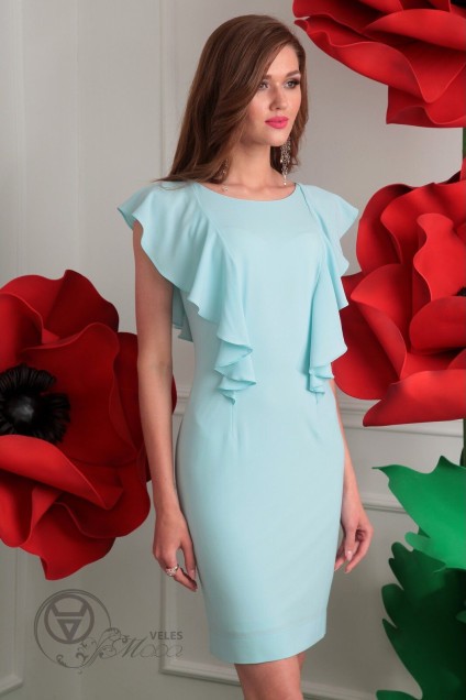 Платье 2416 голубой Мода-Юрс