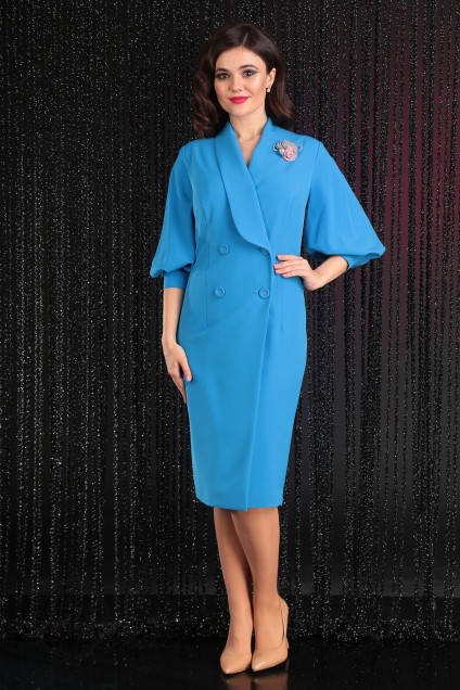 Платье 2425 голубой Мода-Юрс