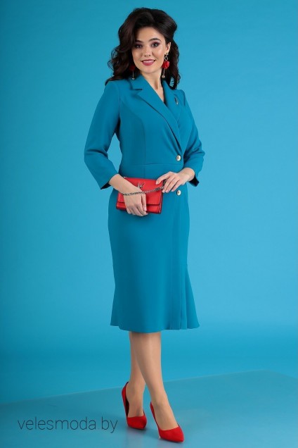 Платье 2430 голубой Мода-Юрс
