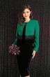 Комплект с платьем 2442 зеленый+черный Мода-Юрс