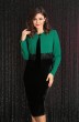 Комплект с платьем 2442 зеленый+черный Мода-Юрс