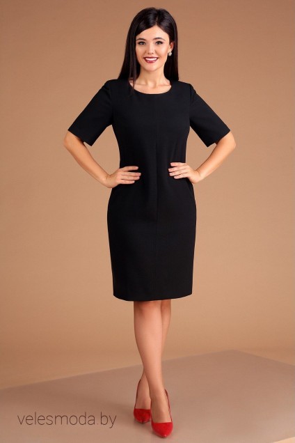 Комплект с платьем 2507 черный+клетка Мода-Юрс