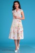 Платье 2555 молочный+цветы Мода-Юрс