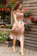 Платье 2557 розовый+коричневый Мода-Юрс