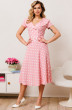 Платье 2690 розовый + горох Мода-Юрс