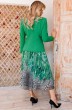 Костюм с платьем 2818-1 зеленый Мода-Юрс