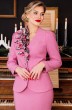 Костюм с юбкой 2825 ярко-розовый Мода-Юрс