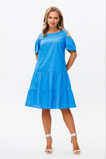 Платье 175 голубой Мублиз