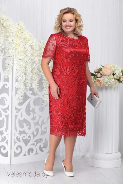 Комплект с платьем 7247 красный Ninele