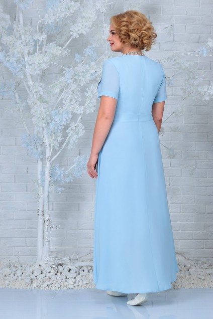 Костюм с платьем 7333 голубой Ninele