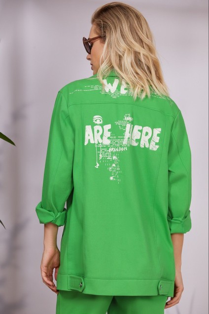 Рубашка 2335 ярко-зеленый Niv Niv