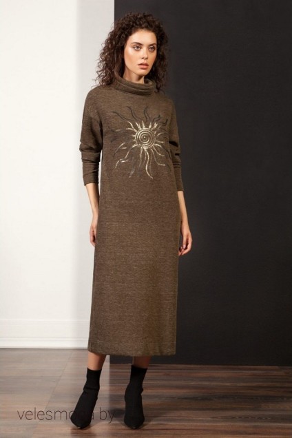 Платье 5874 коричневый Nova Line
