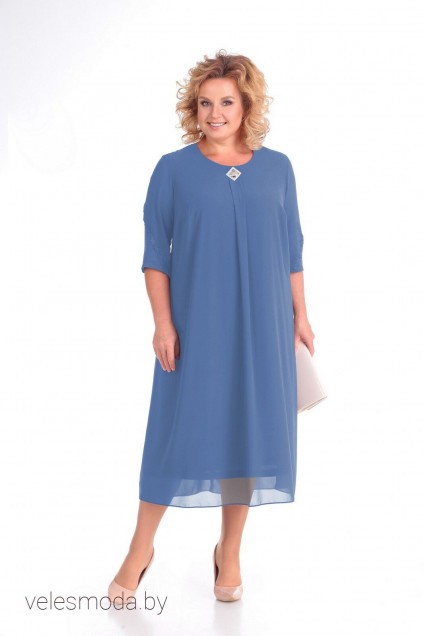 Платье 3310 голубой Algranda (Новелла Шарм)