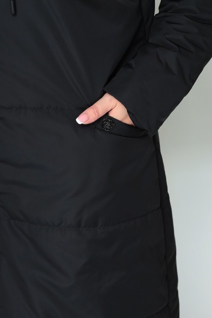 Пальто 3804 черный Algranda (Новелла Шарм)