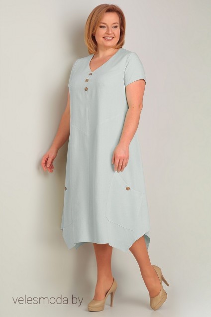 Платье 2590 голубой Algranda (Новелла Шарм)