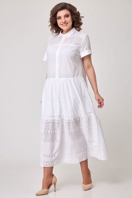 Платье 1605 белый Ollsy