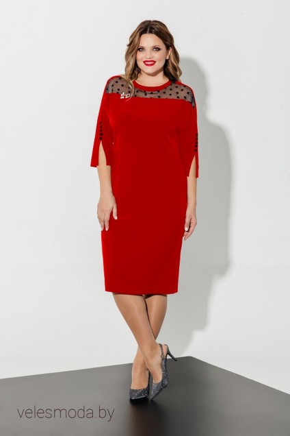 Платье 618 красный Olegran