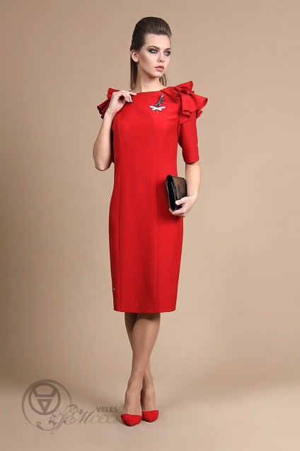 Платье 431 красный Olegran