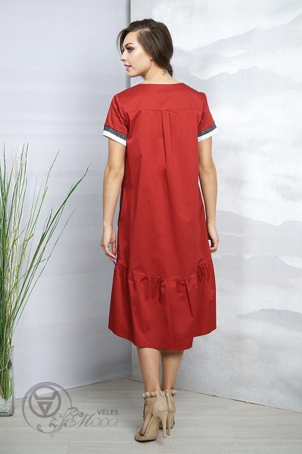 Платье 675 красный Olegran