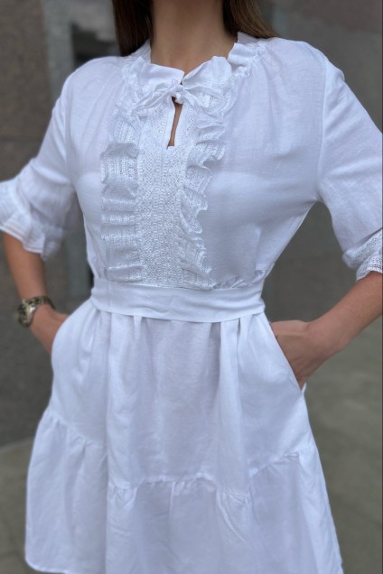 Платье 009-1 белый Pavlova