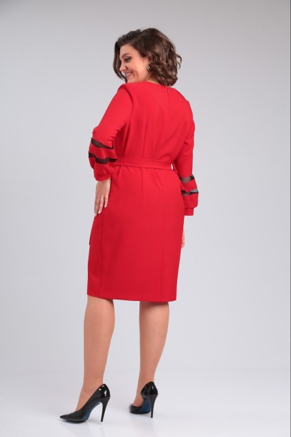 Платье 1-004 красный POCHERK