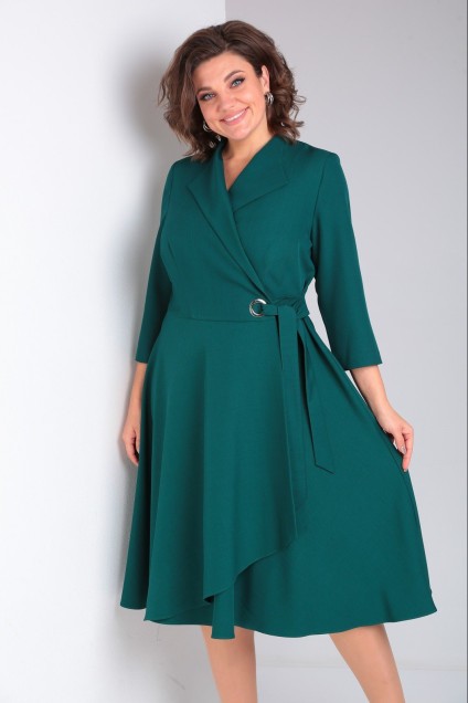 Платье 1-015 темно-зеленый POCHERK