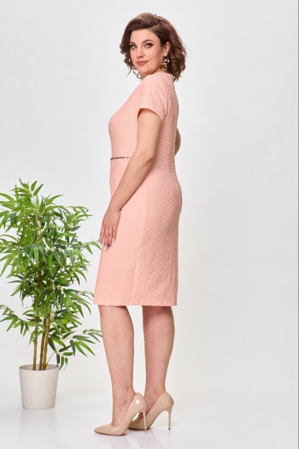 Костюм с платьем 3-028 персиковый зигзаг POCHERK