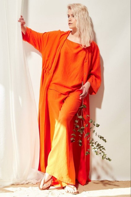 Платье 50405 оранжевый Pina