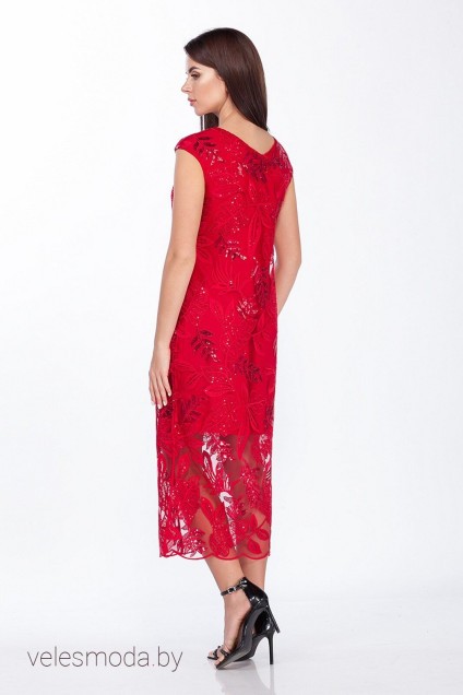 Платье 3556 красный Prestige